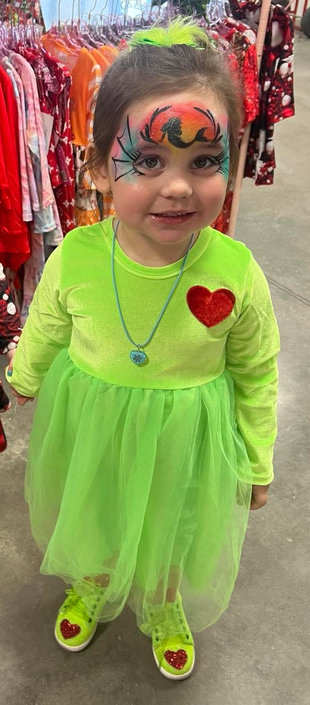 Green Heart Tulle Velvet Dress