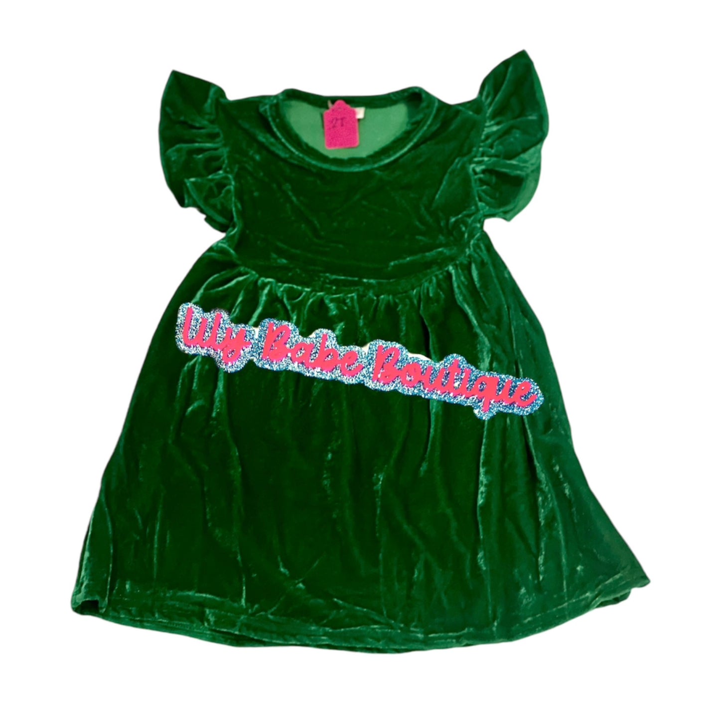 Green Velvet Dress