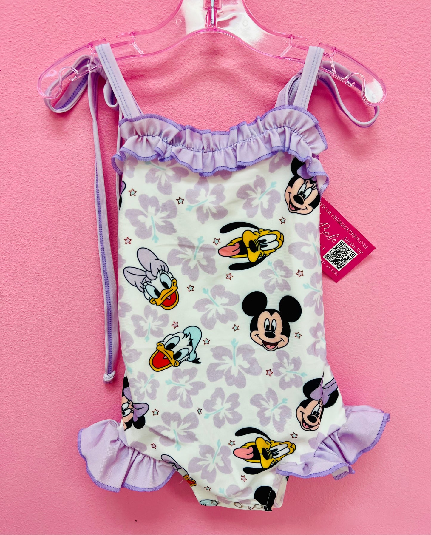 Mouse Dog Hibiscus 1 PC Swimsuit
