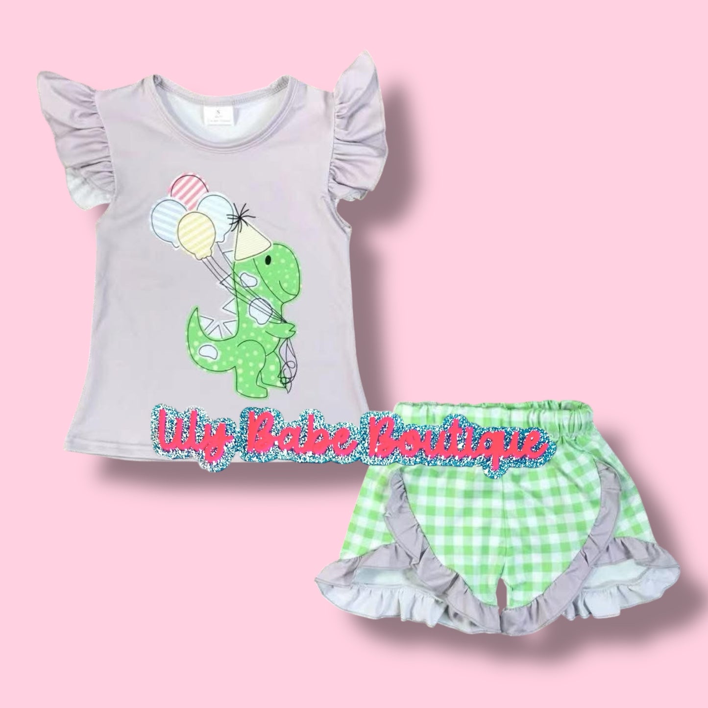 Dino Birthday Frills 2 Pc