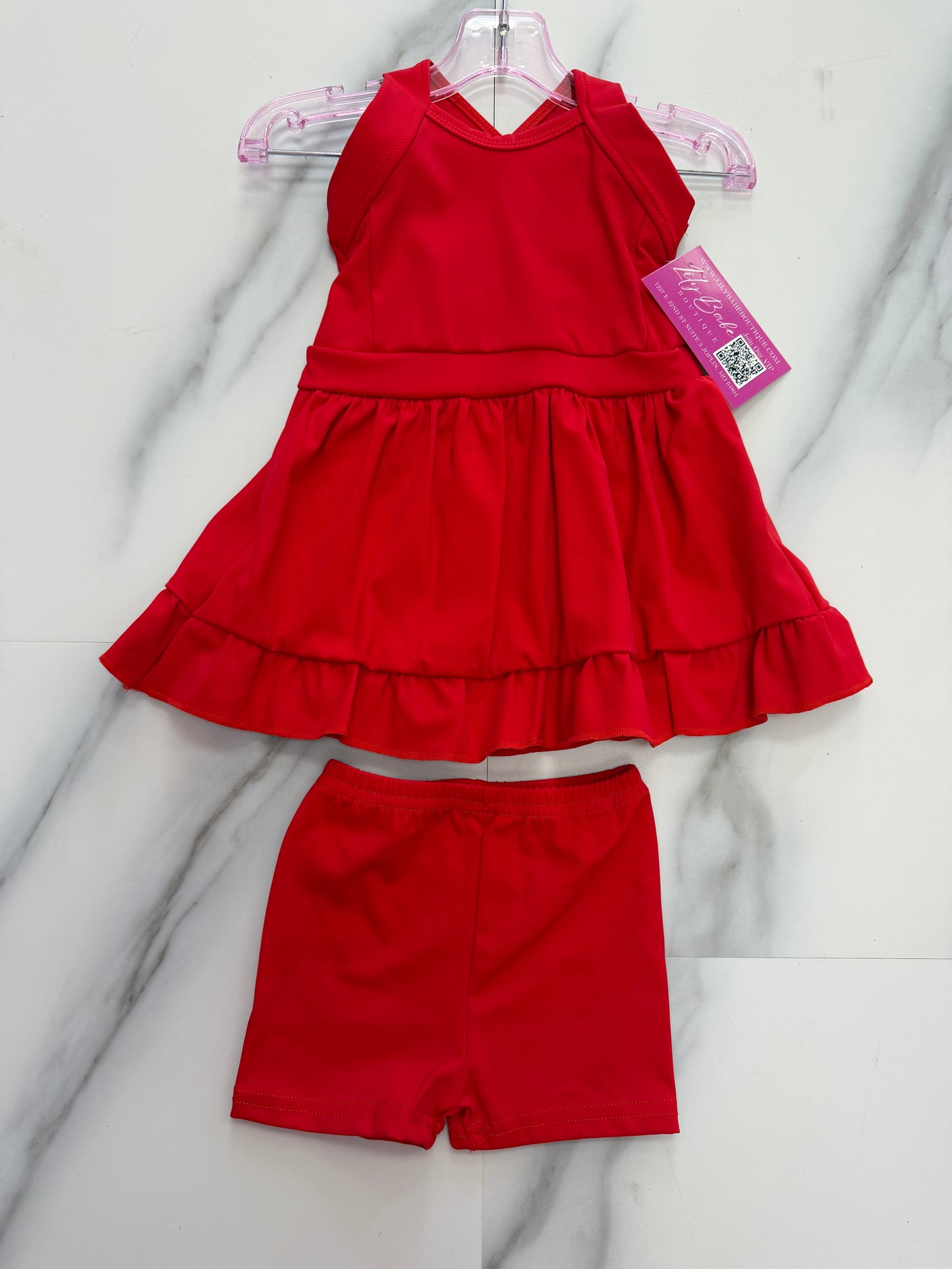 Red Yoga 2 Pc Set