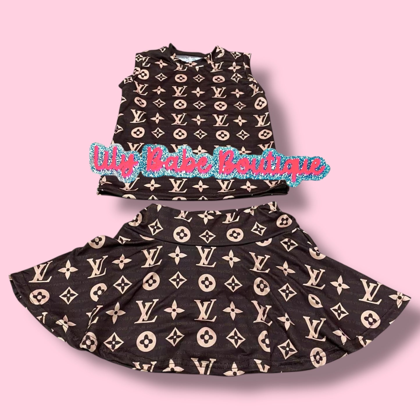 Brown Tank & Skort 2 Piece