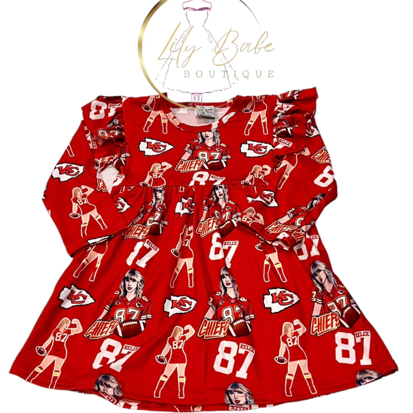 Football Wife Long Sleeve Dress