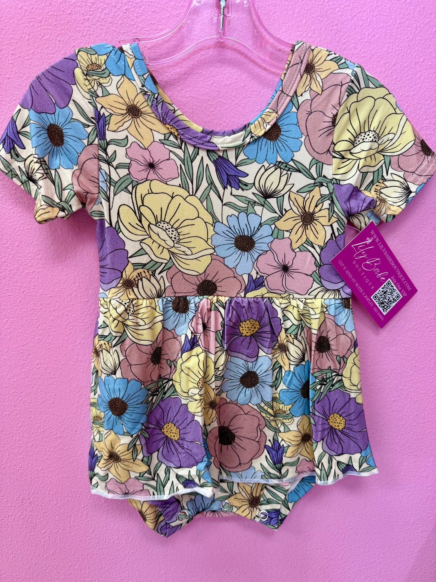 Bamboo Floral Skirted Onesie