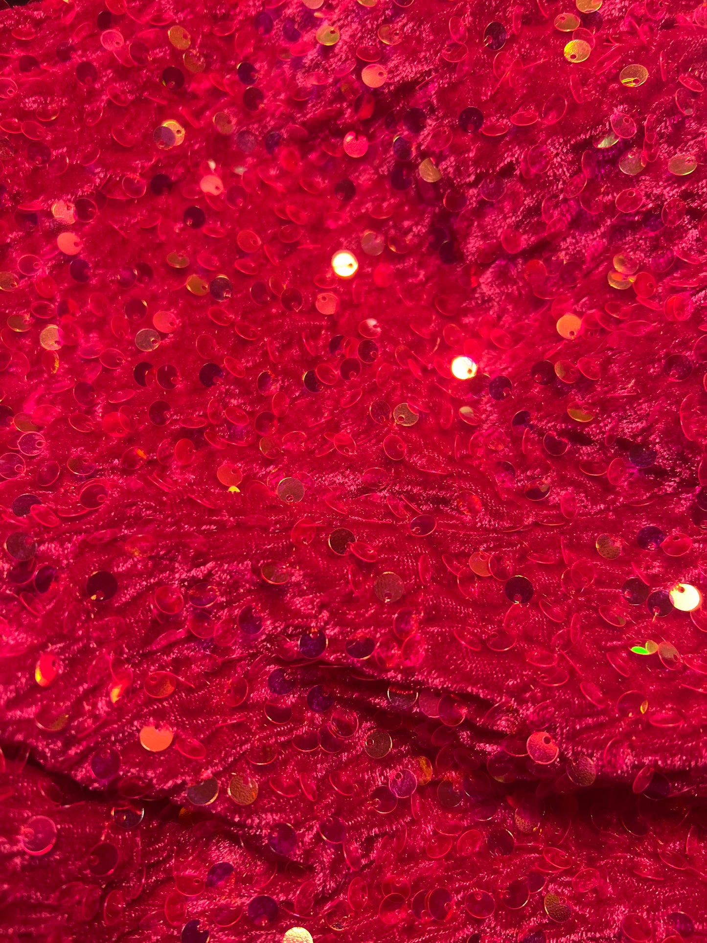 Pink Sequin Velvet Bell Bottoms*