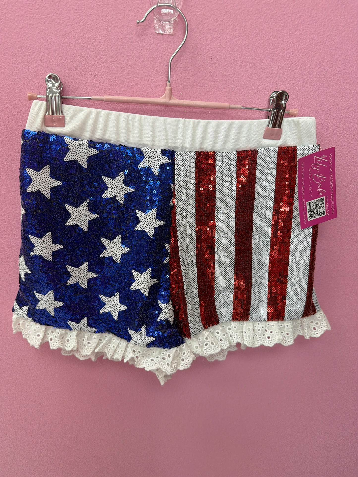ADULT Sequin America Shorts