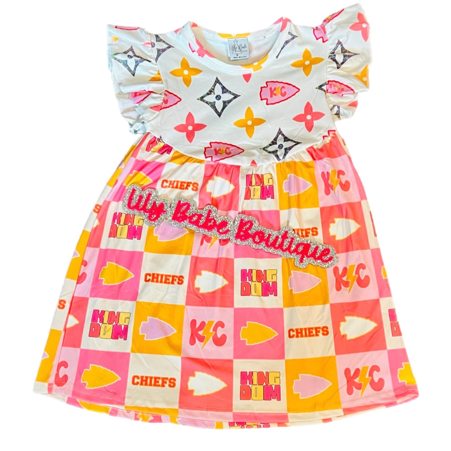 Pink & Gold Chiefs Dress