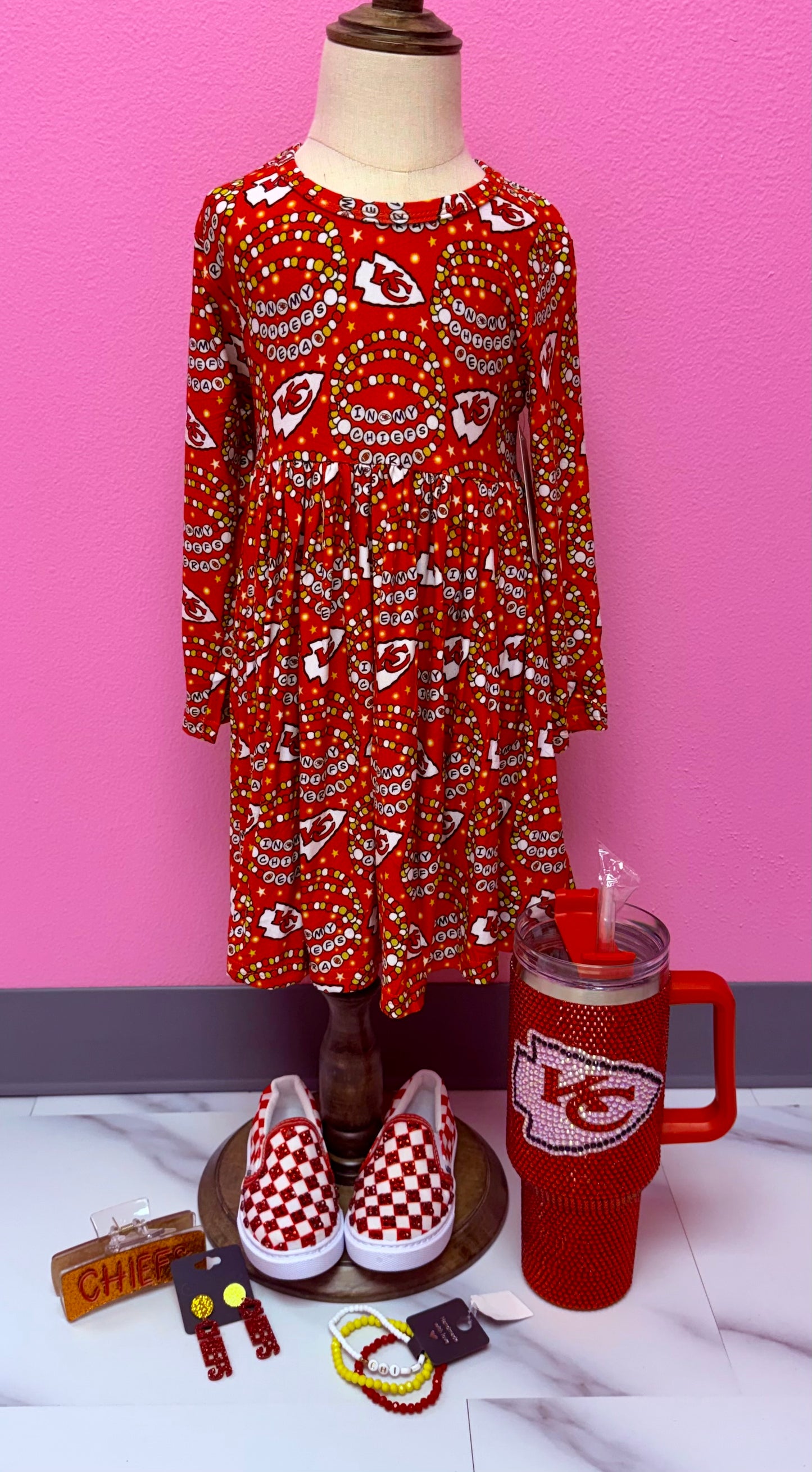 Red Bracelet Bamboo Dress