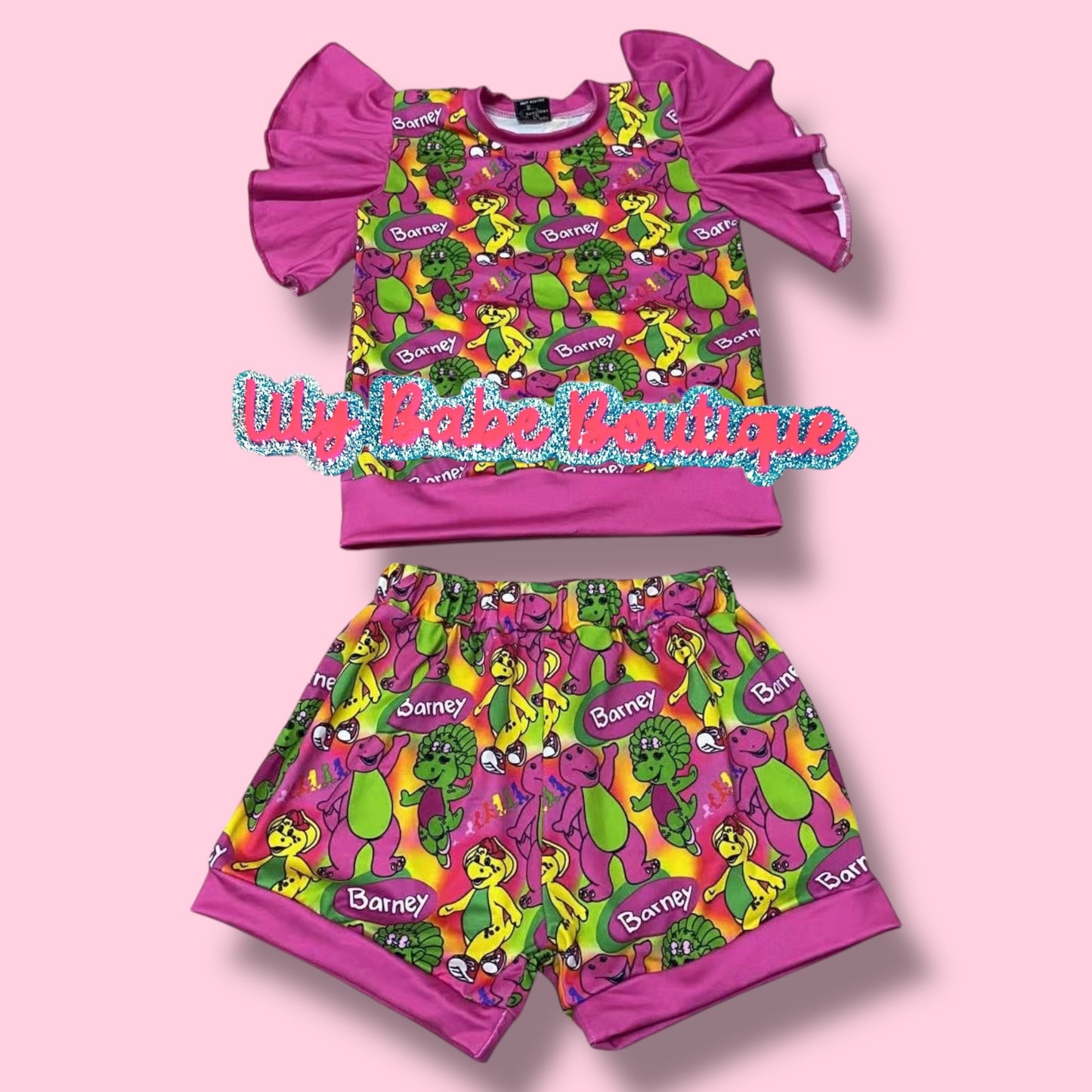 Bell Sleeve Dinosaur Friends 2 Piece