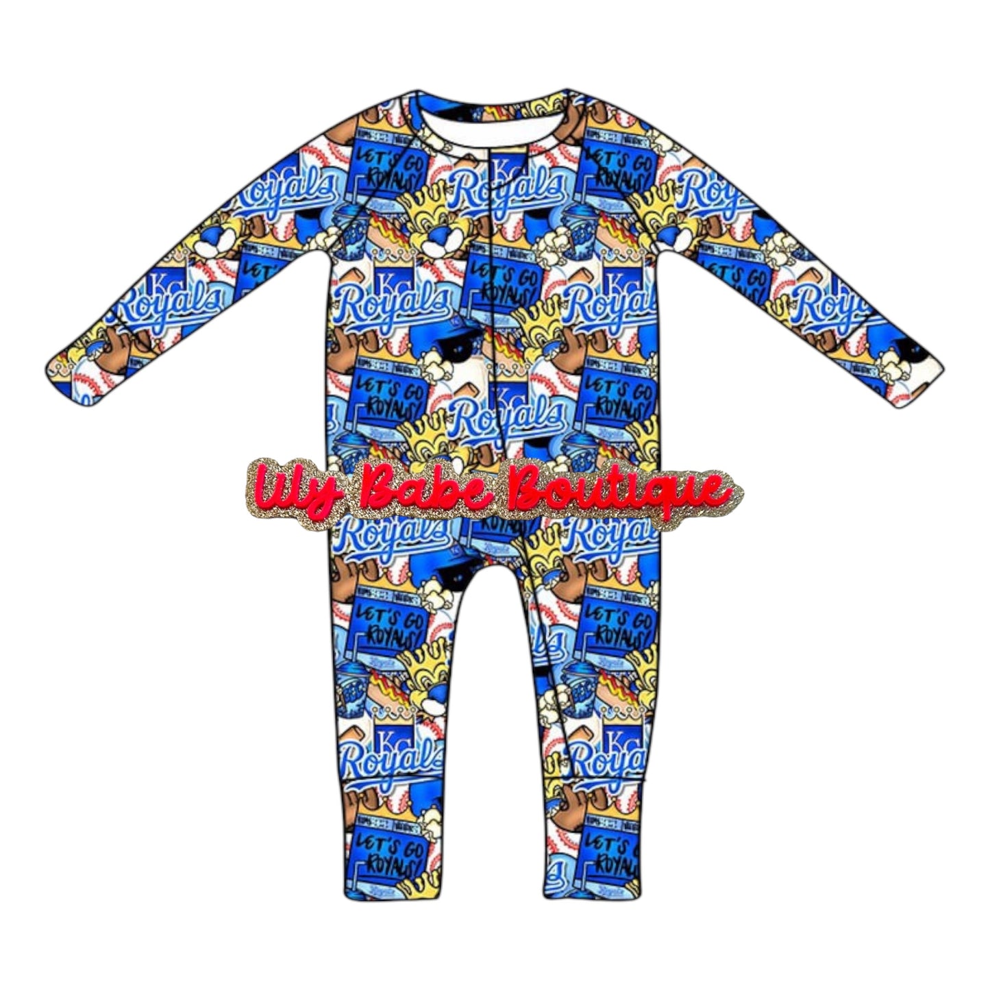 KC Baseball Bamboo Onesie