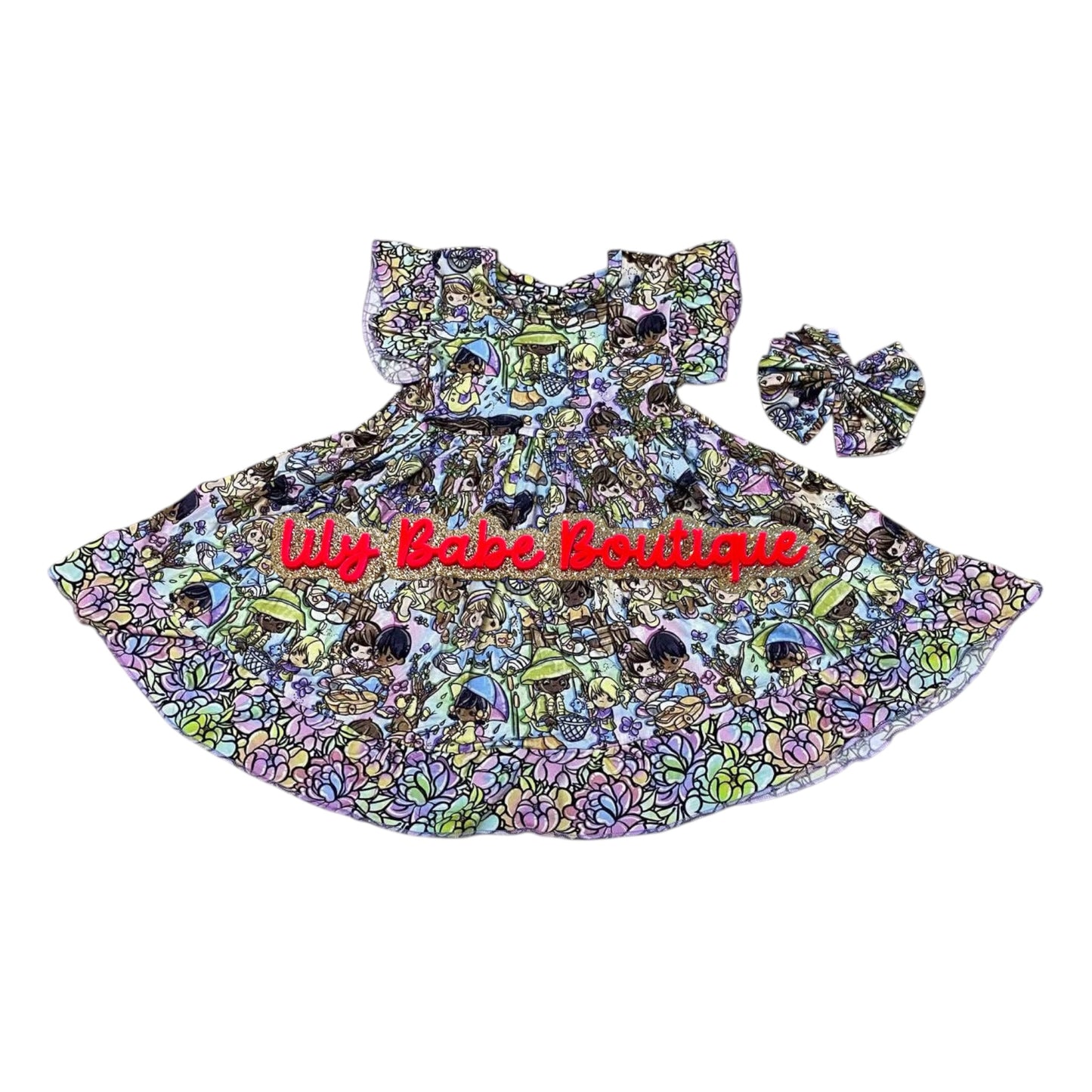 Precious Moments Bamboo Twirl Dress (Bow Sold Separately)