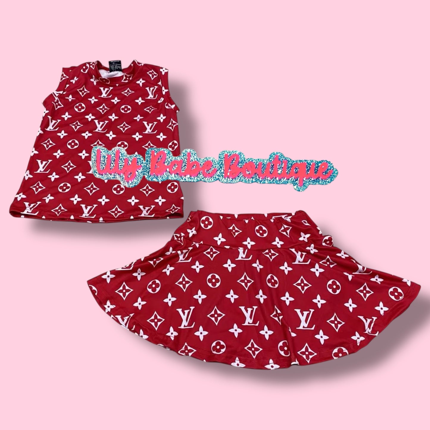 Red Tank & Skort 2 Piece