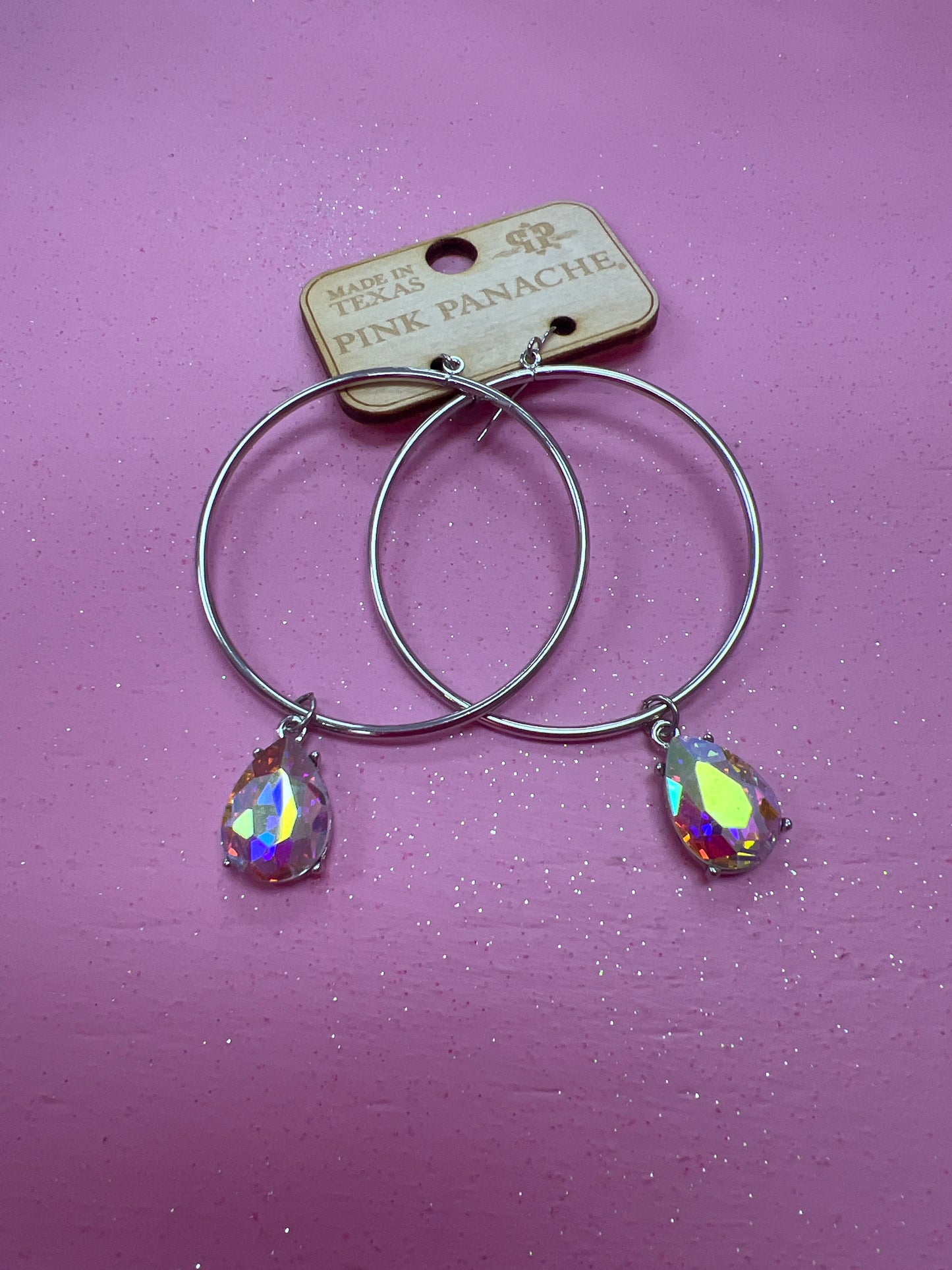 Pink Panache Earrings AB Circles