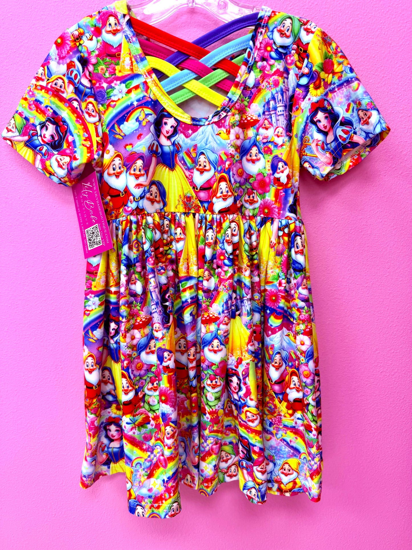 Bright White Rainbow Dress