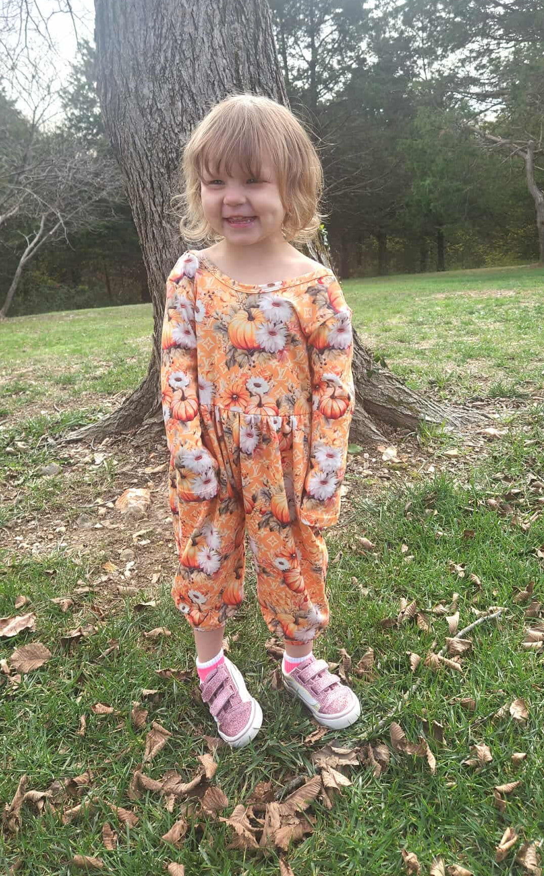 Orange Pumpkin Fall Jumper