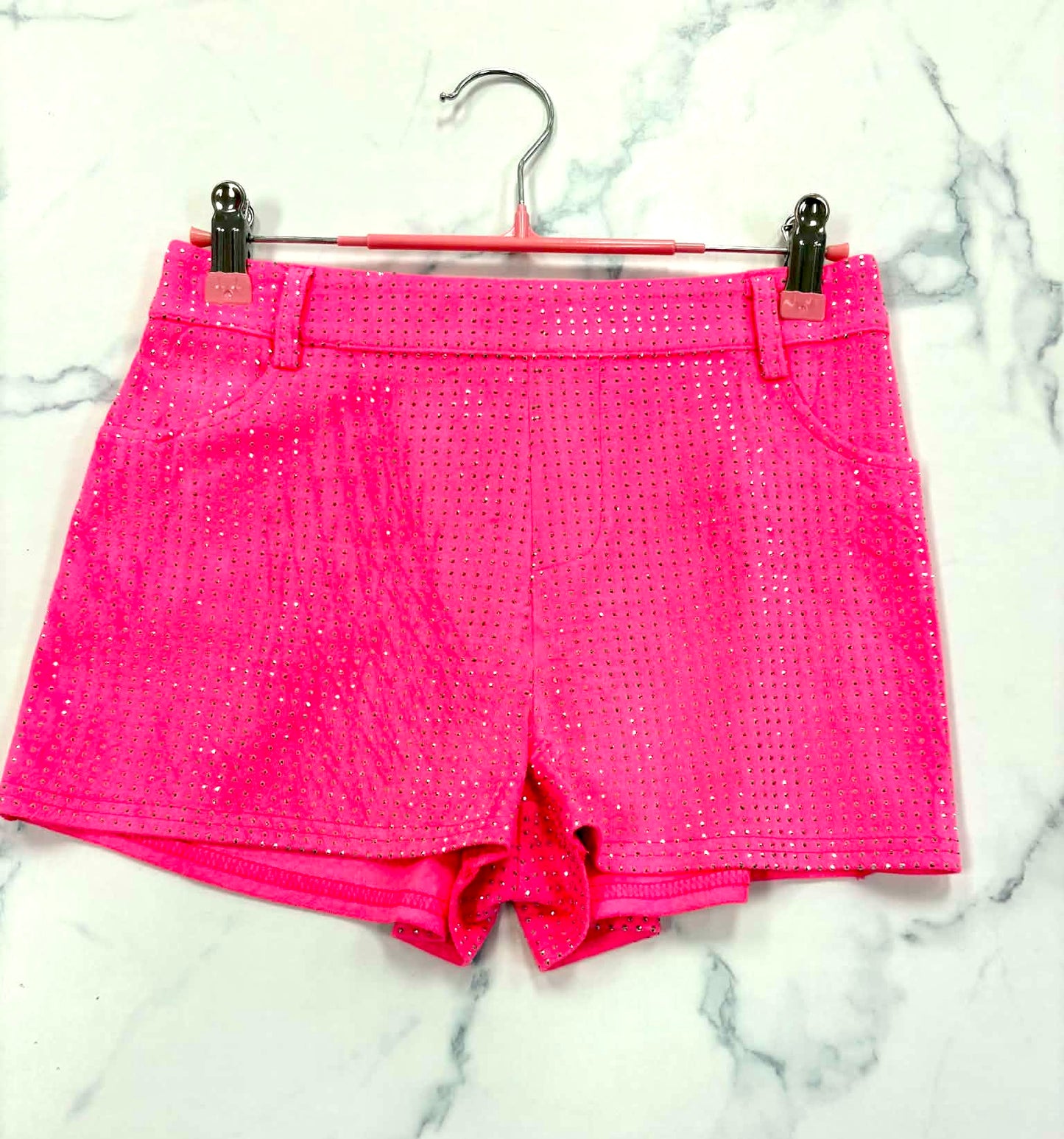 Women’s Bling Neon Pink Stretchy Soft Shorts