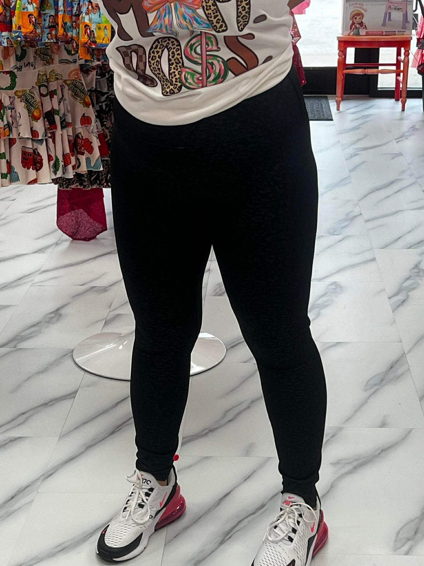 Women’s Black Leopard Leggings