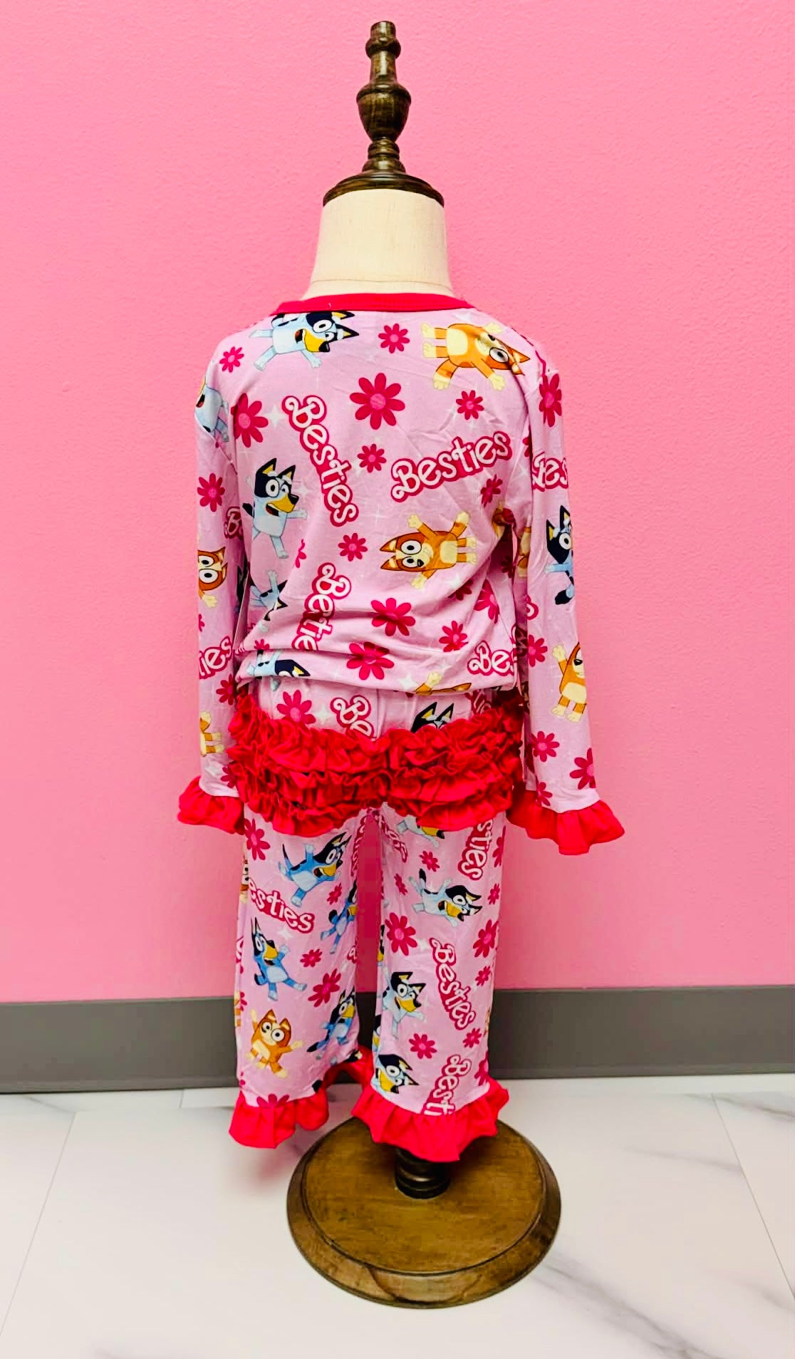 Dog Besties Ruffle Butt Bamboo 2 Pc Set