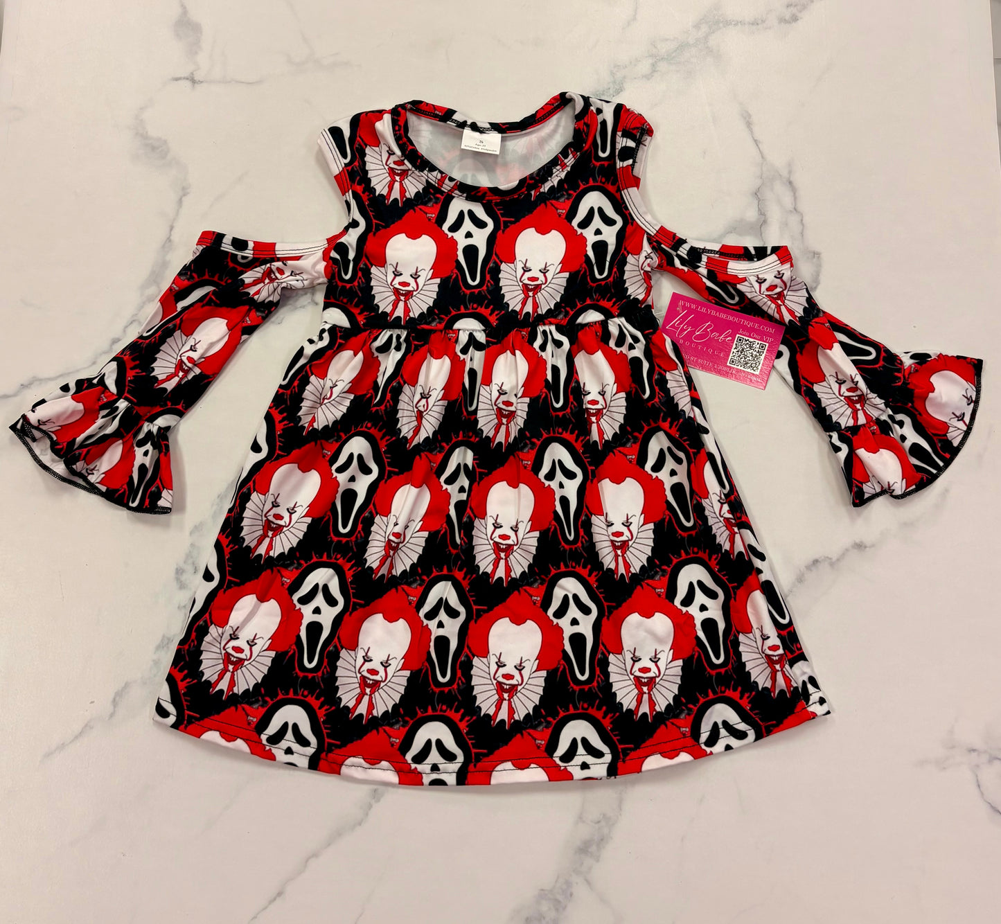 Spooky Nightmare Cold Shoulder Dress
