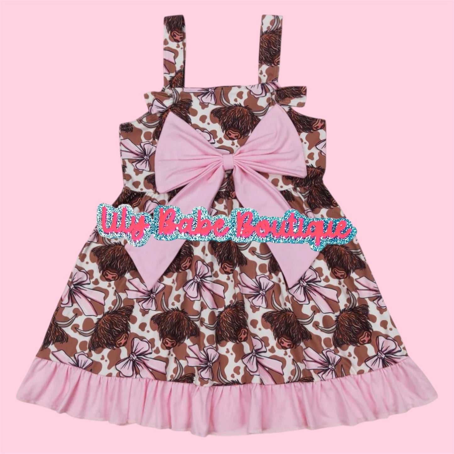 Highland Pink Bow Dress