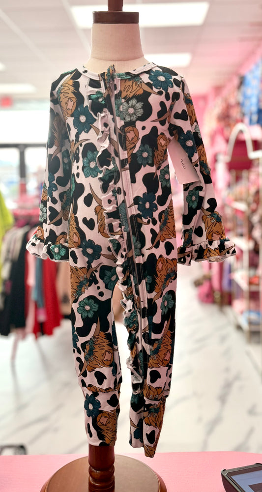 Highland Cow Bamboo Zippie