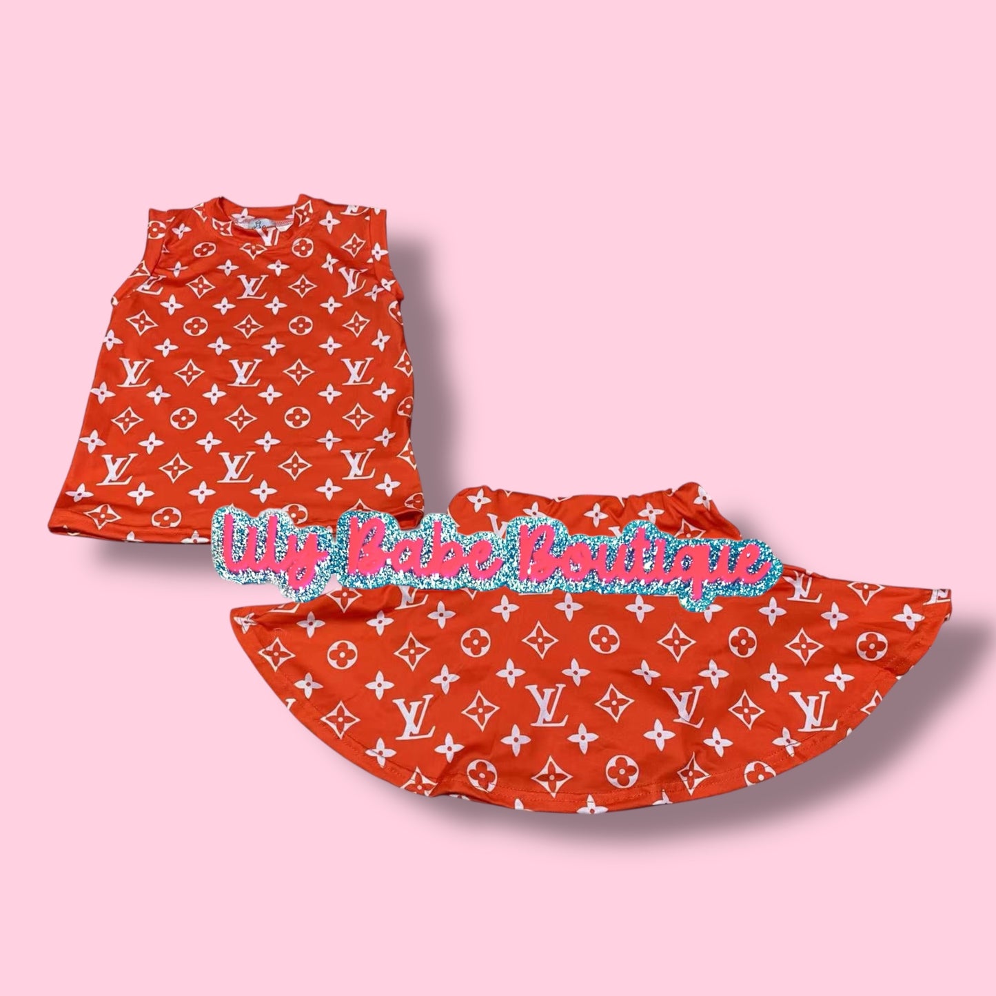 Orange Tank & Skort 2 Piece