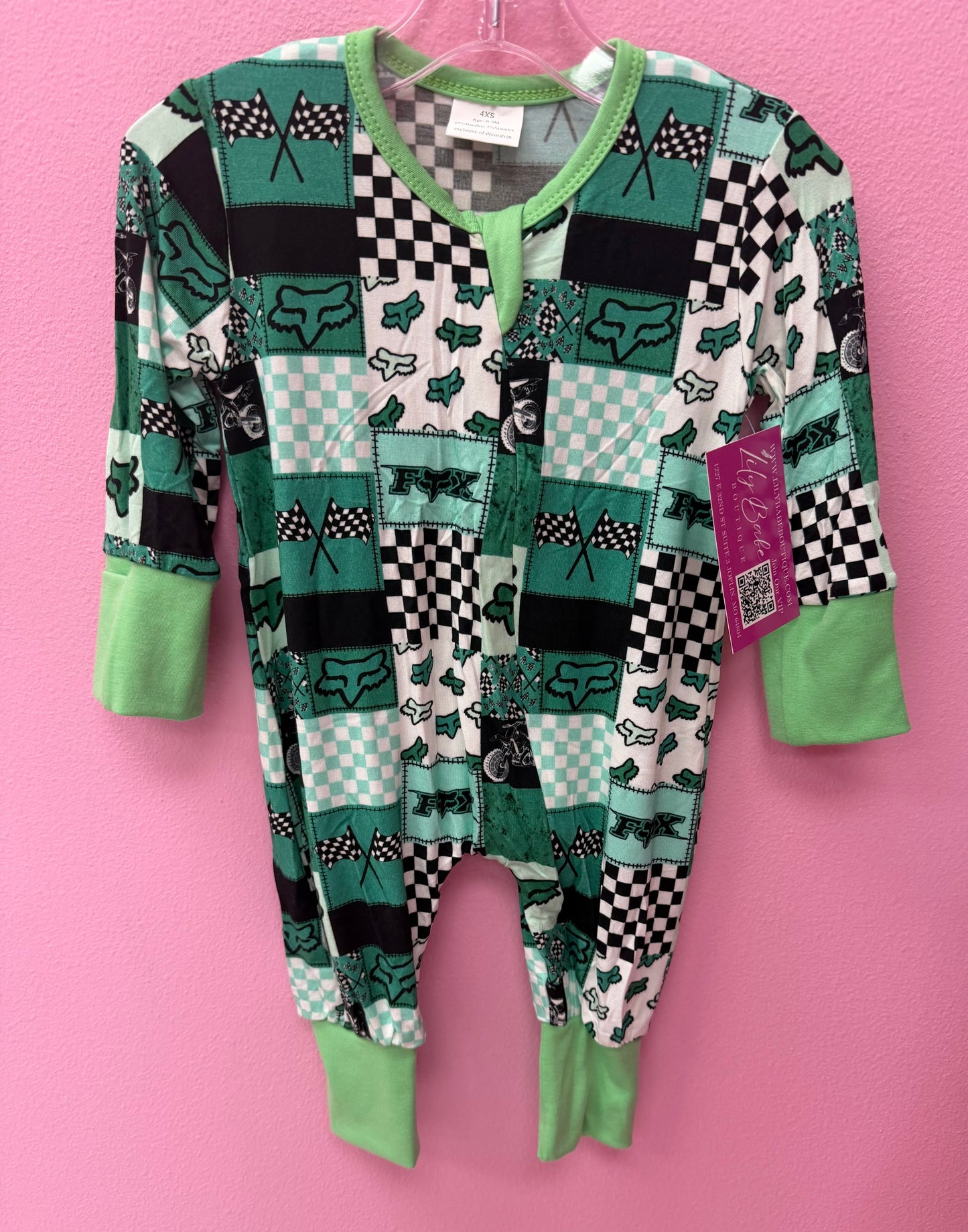 Racing Green Bamboo Zippie