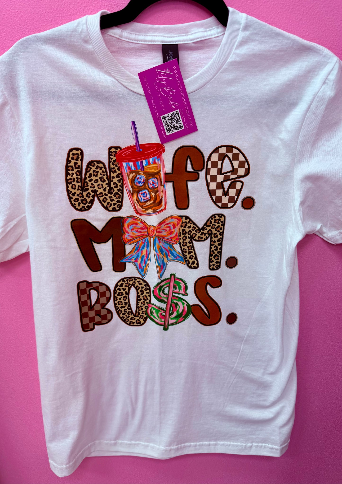 Adult Wife Mom Boss Tee