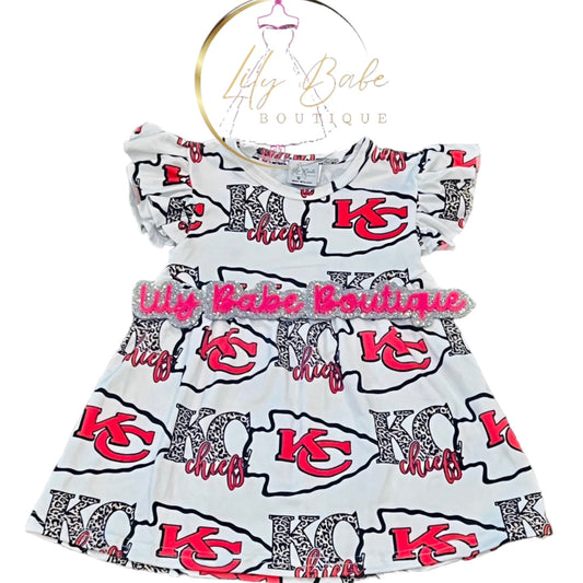 KC White & Cheetah Dress
