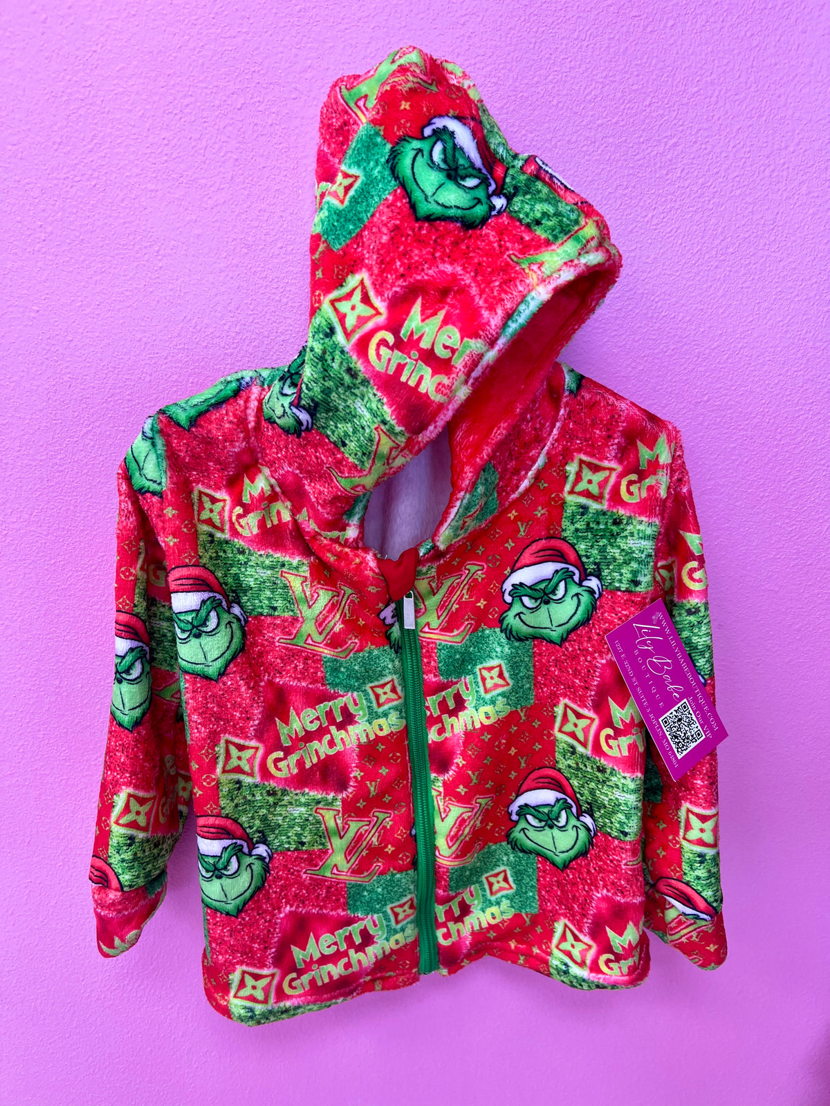 Plush Mean Green Guy Zip