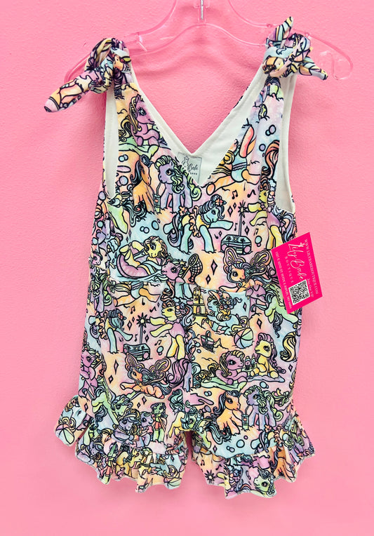Pony Pastel Floral Tie Romper