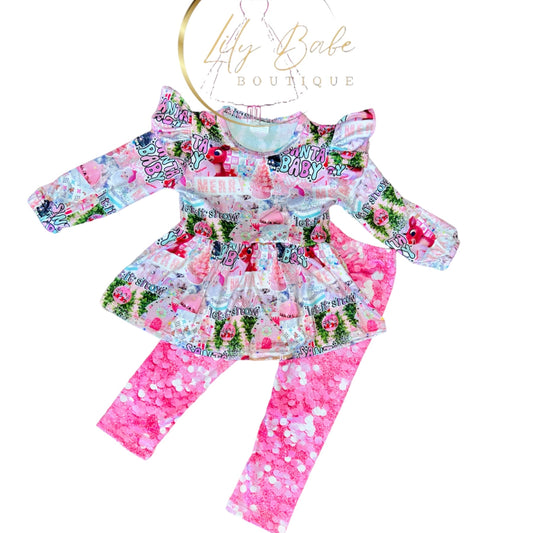 Santa Baby Pink 2 Piece Set