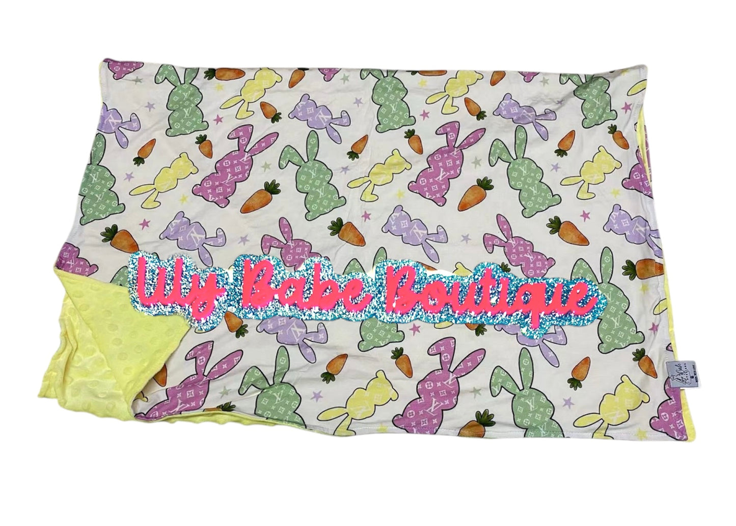 Pastel Bunny Child Bamboo Blanket