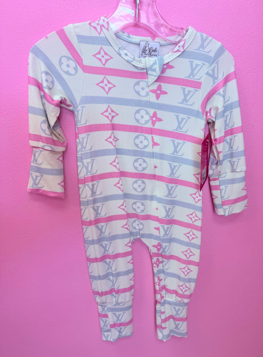 Hospital Stripe Bamboo Zippie