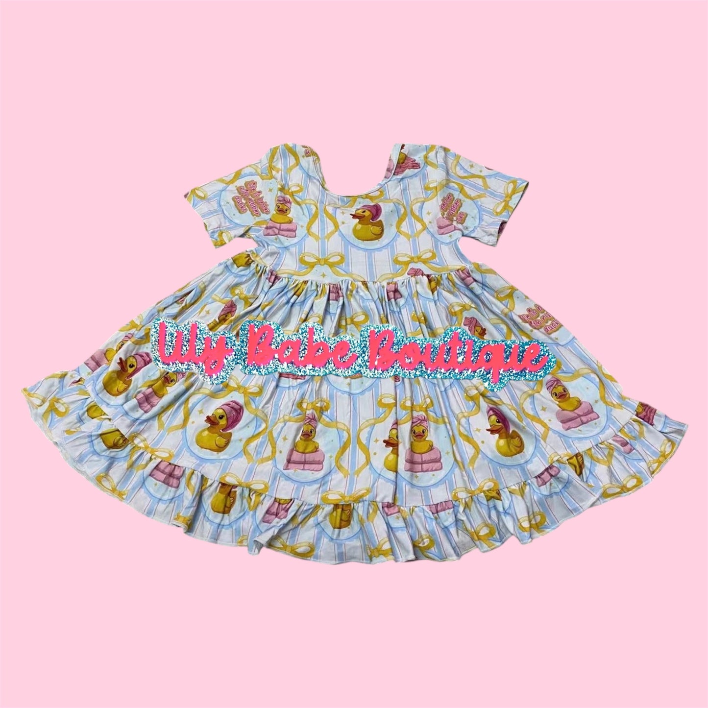 Rubber Ducky Bamboo Twirl Dress