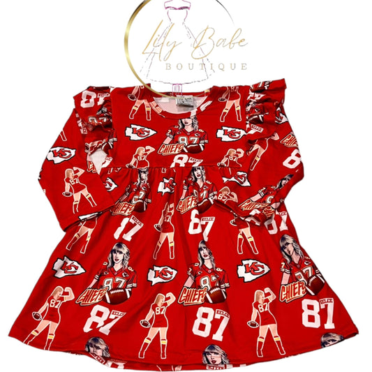 Football Wife Long Sleeve Dress