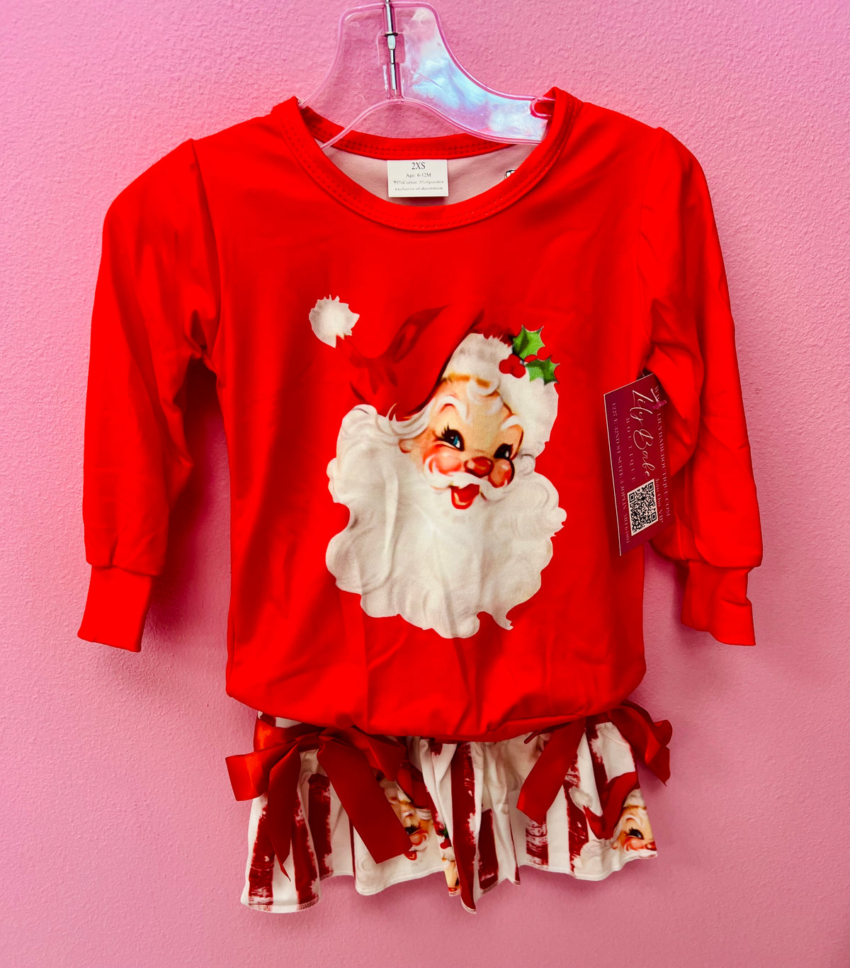 Santa Red Bow Bells Set