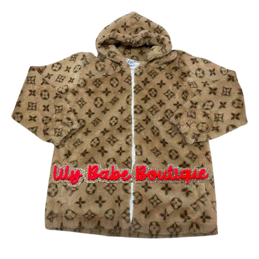 Boujee Mama Fur Zip Up Hoodie