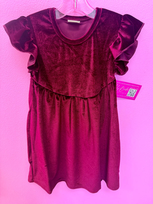 Maroon Velvet Dress