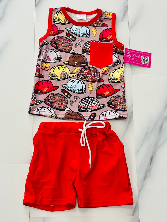 Race Hats Tank 2 PC Set