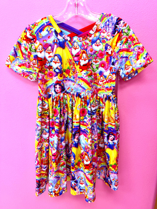 Bright White Rainbow Dress