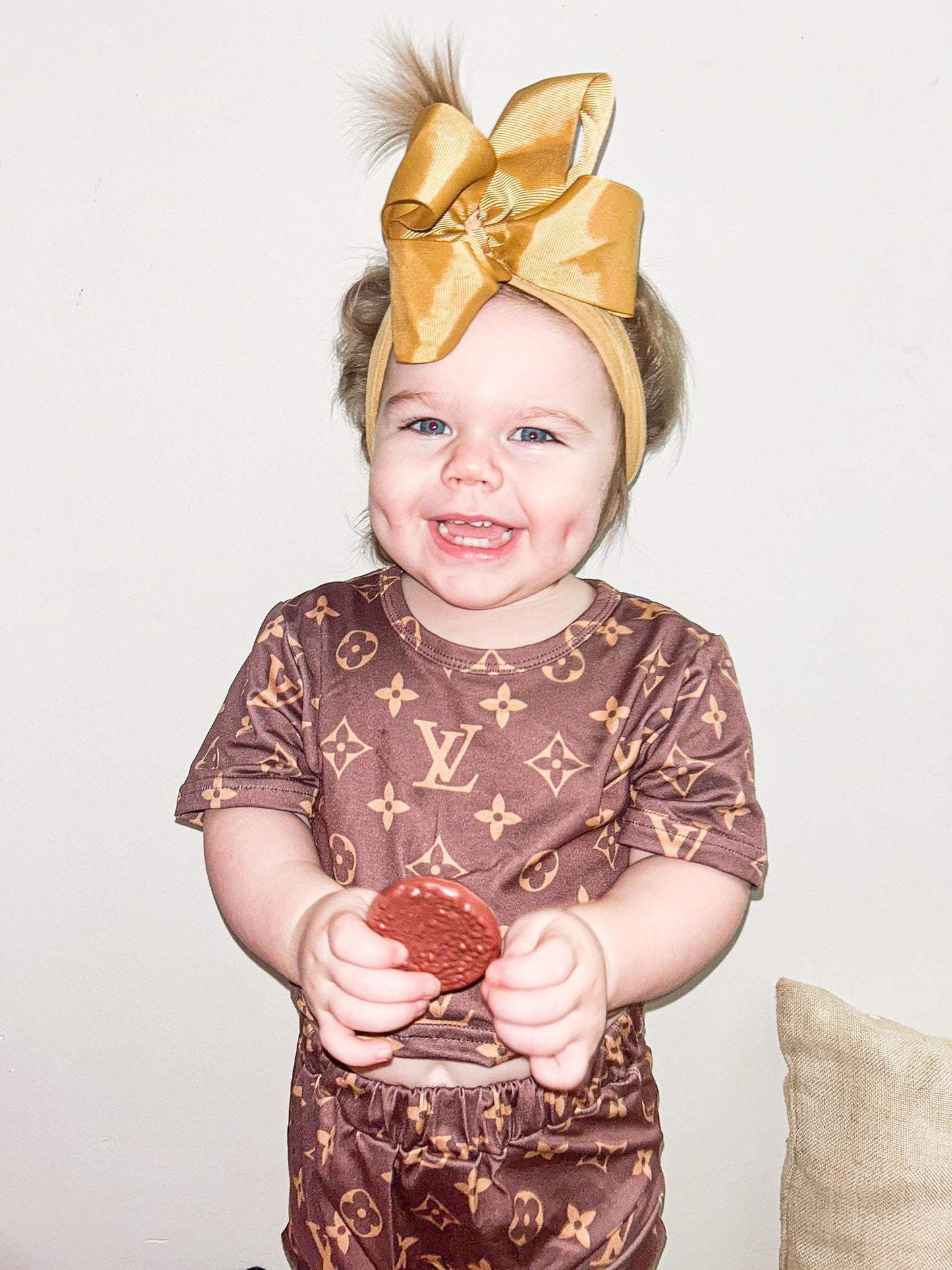 Brown Bummie & Crop Set