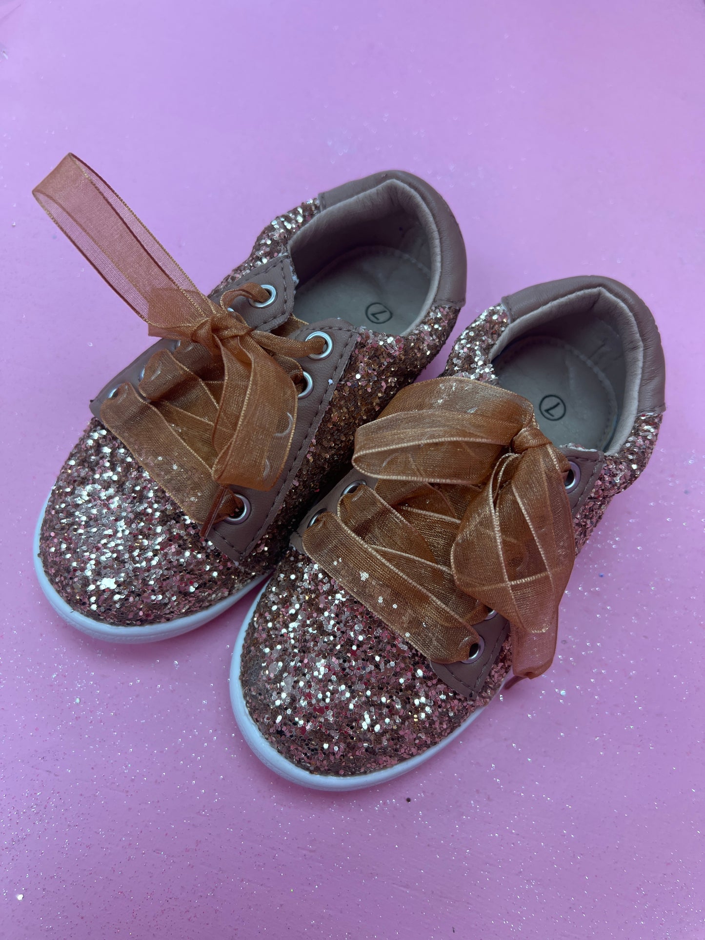 Glitter Sneakers Copper