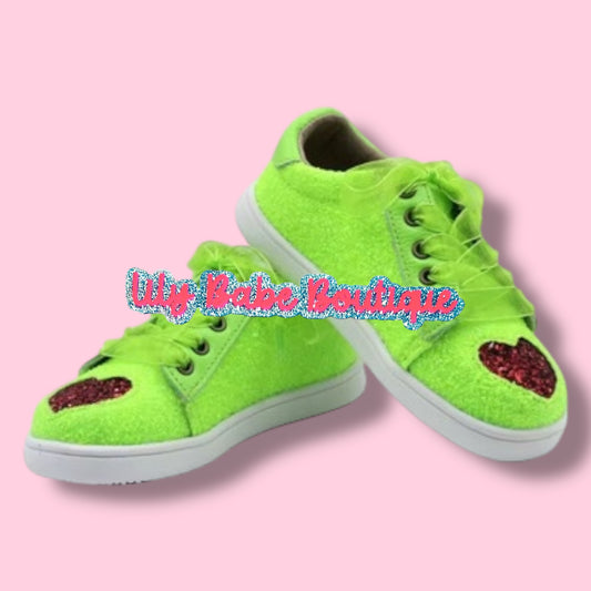 Green Glitter Sneakers
