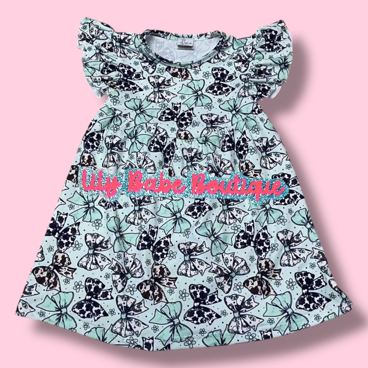 Cowprint Bow Dress