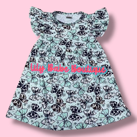Cowprint Bow Dress