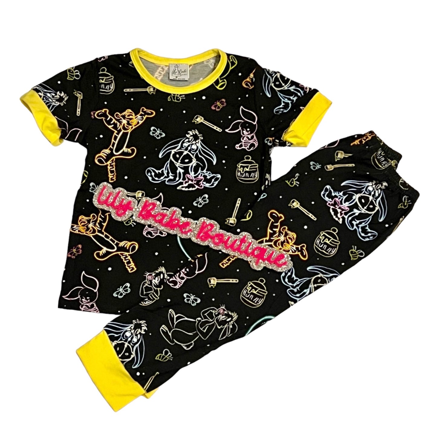 Neon Bear Bamboo 2 Piece Set