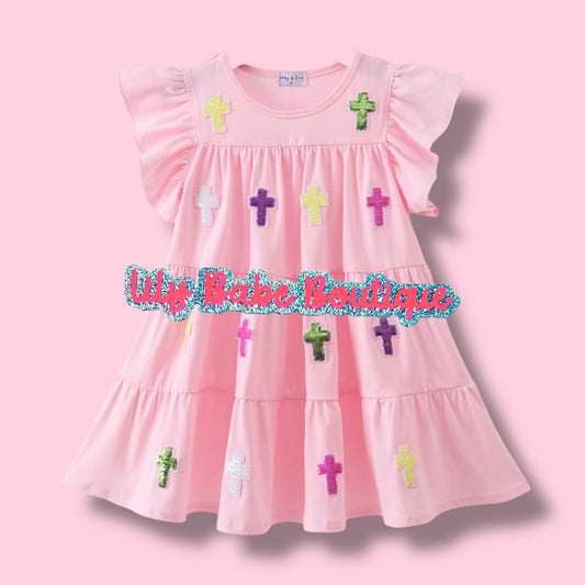 Sequin Crosses Dress