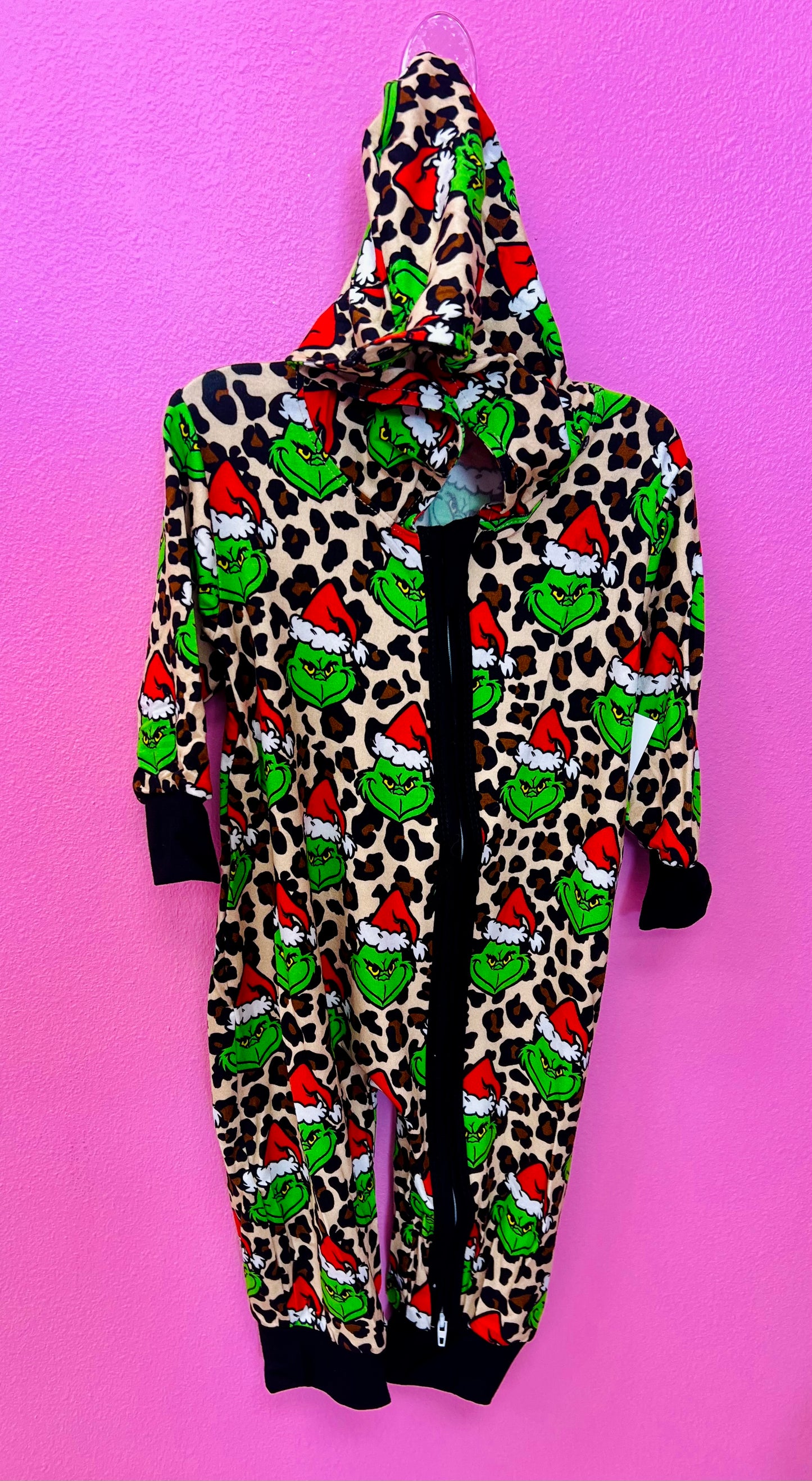 Green Guy Cheetah Hooded Bamboo Zippiee