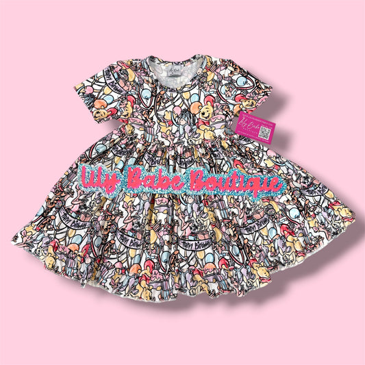 Birthday Bear Twirl Dress